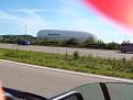 Allianz Arena aus dem Cabrio fotografiert